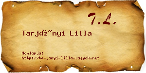 Tarjányi Lilla névjegykártya