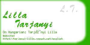 lilla tarjanyi business card